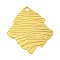 Ion Plating(IP) 304 Stainless Steel Pendants, Irregular Rhombus Charm, Real 18K Gold Plated, 35.5x32x1mm, Hole: 2mm