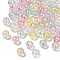 Transparent Acrylic Beads, Round, AB Color Plated, Mixed Color, 10x9mm, Hole: 2mm, 900pcs/500g