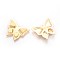Rack Plating Brass Pendants, Butterfly, Golden, 16.4x20.2x1.5mm, Hole: 1mm