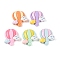 Opaque Resin Decoden Cabochons, Hot Air Balloon with Cloud, Mixed Color, 20.5x19x6mm