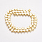 Electroplate Non-magnetic Synthetic Hematite Beads Strands, Cross, Golden Plated, 6x6.5x2mm, Hole: 0.5mm, about 62pcs/strand, 15.7 inch