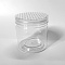 Plastic Empty Stronge Bottles, Wide Mouth Jar, with Lid, Column, Clear, 84.5x85.5mm