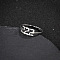 Number 201 Stainless Steel Adjustable Cuff Rings, Stainless Steel Color, Inner Diameter: Adjustable
