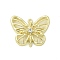 Alloy Rhinestone Pendants, Butterfly Charm, Golden, 19x23.5x5mm, Hole: 1.5mm