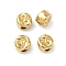 304 Stainless Steel Beads, Abstract Face, Ion Plating(IP), Real 18K Gold Plated, 6x4mm, Hole: 1.8mm