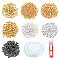 DIY Jewelry Making, 1860Pcs Round & Flat Round CCB Plastic & Acrylic Beads, Elastic Crystal Thread and Stainless-Steel Scissors, Mixed Color, 9.5~10x8.5~9mm, Hole: 1.5mm