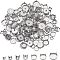 UNICRAFTALE 7 Sizes About 350pcs 6/8/10/12/14/16/18mm Stainless Steel Rhinestone Claw Settings Flat Round Empty Claw Set for Rhinestone Pendant Blanks Resin Jewelry Making Stainless Steel Color