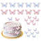 AHANDMAKER 30Pcs Butterfly Cake Decoration, Pink & Blue Butterfly Cake Toppers, 3D Butterfly Cupcake Topper for Birthday Wedding Party Cake Decoration, Butterfly Bouquet Decor