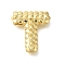 Rack Plating, Brass Pendants, Cadmium Free & Lead Free, Letter A~Z Charms, Letter T, 21x19.5x6.5mm, Hole: 2.5x3mm
