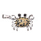 Natural Dalmatian Jasper Pendants, Crab, 20mm