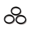 Rubber O Ring Connectors, Linking Ring, Black, 24x3mm, Inner Diameter: 18mm