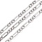 Iron Oval Link Chains, Unwelded, with Spool, Platinum, 12.5x5.5x2mm, Link: 6x5.5x2mm, about 32.81 Feet(10m)/Roll
