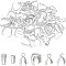 UNICRAFTALE 60pcs 6 Styles Pendant Bails Stainless 6-11.5mm Long Steel Color Pinch Clip Clasp Bail Snap On Bails Hook Chain Connector for Necklace Jewelry Findings Snap On Pendant Necklace Clasps