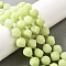 Natural Quartz Dyed Beads Strands, Faceted, with Seed Beads, Twist, Pale Green, 10x9~10x9~10mm, Hole: 1mm, about 33~34pcs/strand, 15.04''~15.35''(38.2~39cm)