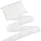 20 Yards Polyamide Flower Lace Ribbon, Clothes Accessories, White, 2-1/8 inch(55mm)