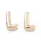 Rack Plating Alloy Pendants, Cadmium Free & Lead Free, Electroplate Nickel, Light Gold, Letter L, 9x5.5x4mm, Hole: 1.5x2.5mm