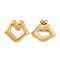 Ion Plating(IP) 304 Stainless Steel Stud Earrings, Lip, Real 14K Gold Plated, 20x22mm