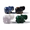 Natural & Synthetic Mixed Gemstone Carved Elephant Figurines, for Home Office Desktop Feng Shui Ornament, 40x20~22x28~29.5mm
