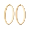 Brass Pendants, Oval, Hollow, Real 18K Gold Plated, 38.5x17.5x1.2mm, Hole: 1.2mm
