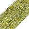 Electroplate Glass Beads Strands, Pearl Luster Plated, Faceted, Rondelle, Yellow Green, 2.4~3.2x4mm, Hole: 1mm, about 147~152pcs/strand, 39~45cm