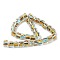 Silver Foil Glass Beads, Cube, Dark Goldenrod, 10~11.5x9.5~10.5x10~10.5mm, Hole: 1.2~1.6mm