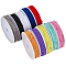 1 Group 10 Colors Round Polyester Elastic Cord, Adjustable Elastic Cord, with Spool, Mixed Color, 1mm, about 10.94 yards(10m)/roll, 1 color/roll, 10 rolls/group