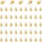 50Pcs Brass Charms, Nickel Free, Round, Real 18K Gold Plated, 4.5x3mm, Hole: 0.8mm