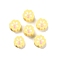 Handmade Polymer Clay Beads, Flower, Yellow, 10~10.5x10~11x4.5mm, Hole: 1.6mm