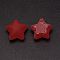 Frosted Resin Cabochons, Star, FireBrick, 18x19x12mm