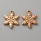 Alloy Charms, Snowflake, Light Gold, 16.5x13x2mm, Hole: 1.2mm