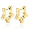 304 Stainless Steel Hoop Earrings, Star, Golden, 30x16.5mm