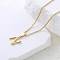 Stainless Steel Alphabet Pendant Necklaces for Women, Golden, Letter N