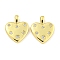 Heart Rack Plating Brass Micro Pave Clear Cubic Zirconia Pendants, Cadmium Free & Lead Free, Real 18K Gold Plated, 19x15.5x2.5mm, Hole: 3.5x2mm