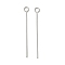 304 Stainless Steel Eye Pins, Stainless Steel Color, 30x0.6mm, Hole: 2mm, 100pcs/set