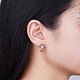 Boucles d'oreilles à tige en argent sterling plaqué rhodium Shegrace 925 JE662A-4