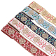 FINGERINSPIRE 5 Yards 5 Colors Polyester Embroidery Flower Ribbon OCOR-FG0001-87-1