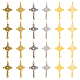 ホビーセイ 24 個 3 色合金ペンダント  カドミウムフリー＆鉛フリー  イースターのために  十字架クロスペンダント  ミックスカラー  50x28x3mm  8個/カラー TIBEP-HY0001-10-1