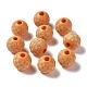 Lasergravierte Tartan-Perlen aus Holz WOOD-I011-01B-02-2
