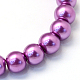 Backen gemalt pearlized Glasperlen runden Perle Stränge HY-Q003-12mm-16-2