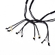 Bracciali intrecciati filo di nylon regolabile in ottone a cuore BJEW-JB04986-02-4