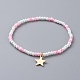 Bracelets extensibles pour enfants en perles de verre BJEW-JB04823-02-1