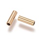 イオンプレーティング（ip）304ステンレス鋼チューブビーズ  ゴールドカラー  10x3mm  穴：2mm STAS-L216-23G-G-2