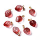 Two Tone Transparent Spray Painted Glass Pendants GLAA-N035-014-G04-1