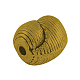 チベットスタイル合金ツイストビーズ  カドミウムフリー＆ニッケルフリー＆鉛フリー  アンティーク黄金  9.5x9.5x8mm  穴：1.5mm  約400個/1000g TIBEB-5267-AG-NR-2