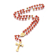 304 Stainless Steel Rosary Bead Necklaces NJEW-F240-03-3