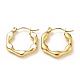 Ion Plating(IP) 304 Stainless Steel Hexagon Hoop Earrings with Enamel for Women EJEW-G293-17E-G-2