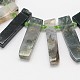 Natural Moss Agate Nuggets Bead Strands G-M239-09-1