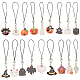 CRASPIRE 18 Styles Halloween Enamel Keychains Pumpkin Ghost Bat Haunted House Witch Zombie Hanging Key Chain for Wallet Backpack Phone Strap Charm Decorations Pendant Party Favors Supplies AJEW-CP0005-59-1