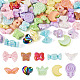 50 шт. набор из 10-х видов непрозрачных акриловых бусин с УФ-покрытием OACR-TA0003-94-1