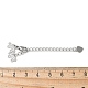 Латунный микропаве прозрачный кубический цирконий с цепочками KK-P290-24P-3